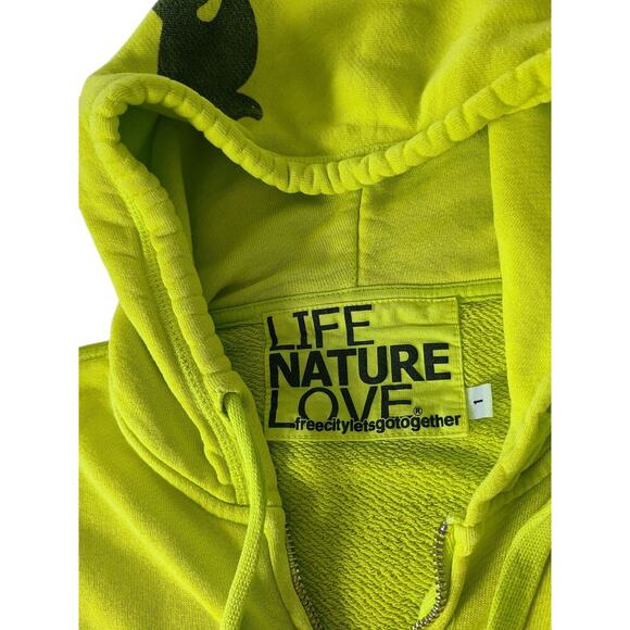 FreeCity Superfluff Lux Zip Hoodie Size 1/ US Small Glowlight Yellow - Picture 2 of 6